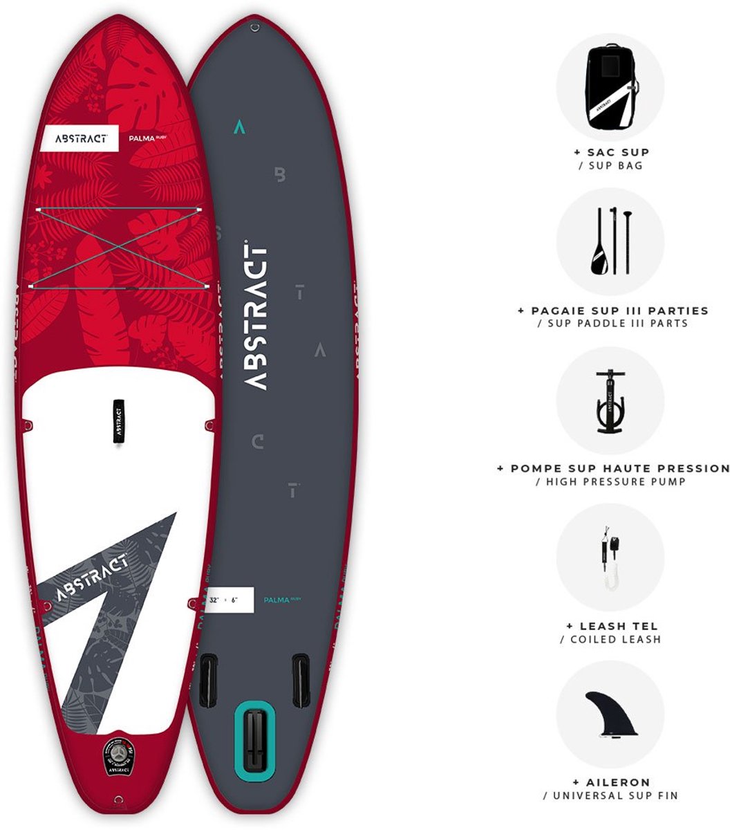 Palma Ruby Opblaasbare SUP-set 10'2 – Stand-up paddleboard en kajak – 130 kg draaggewicht – Inclusief peddel en pomp