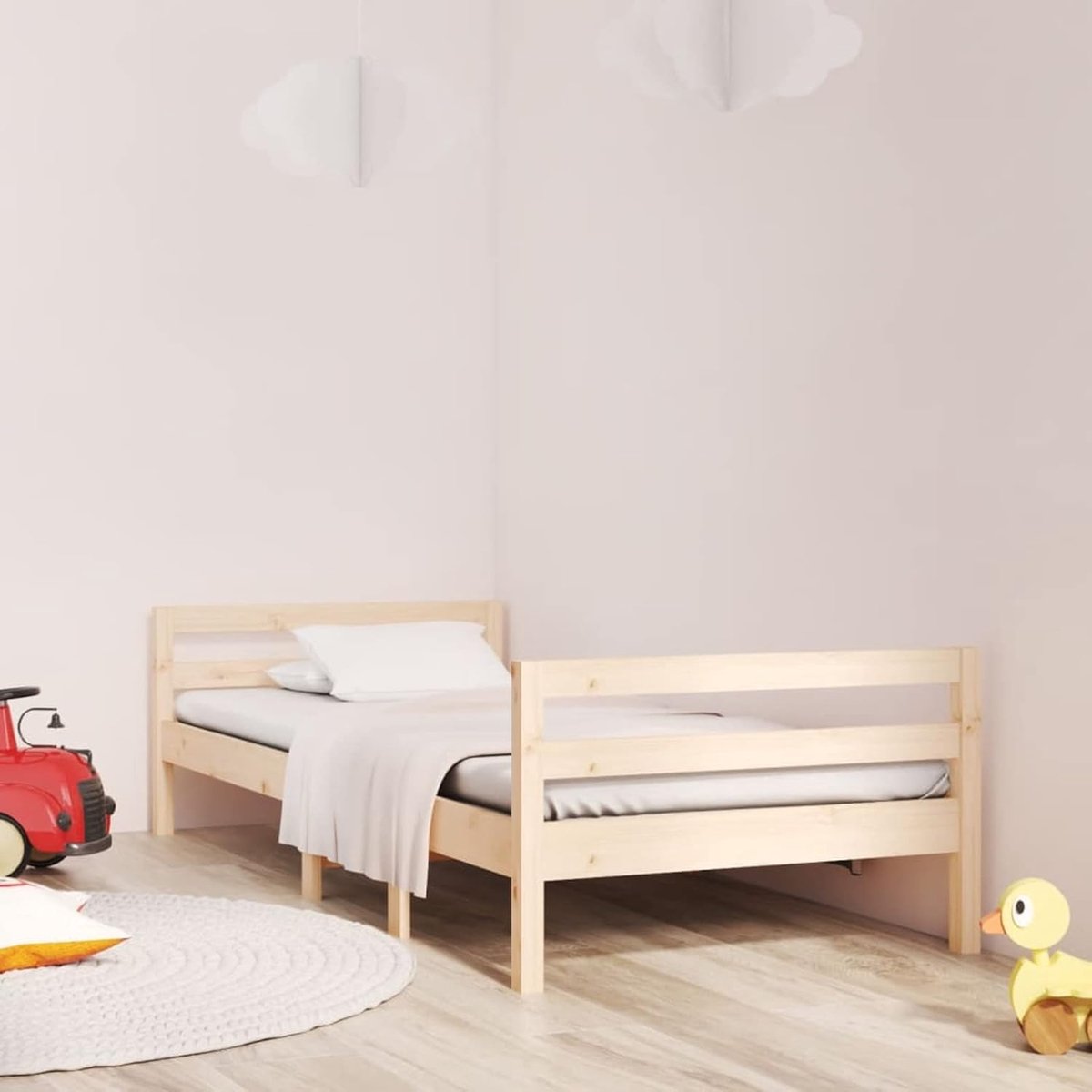 Houten Bedframe - Ledikant Grenen - Slaapkamer Verfraaien - Massief Hout - 80x200 cm - Naturel