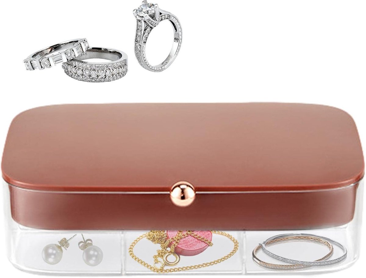 Sieraden Organizer - Oorbellen Houder - Sieraden Opbergen - 30 Vakken Deksel - 17 cm Breed - Meerdere Kleuren
