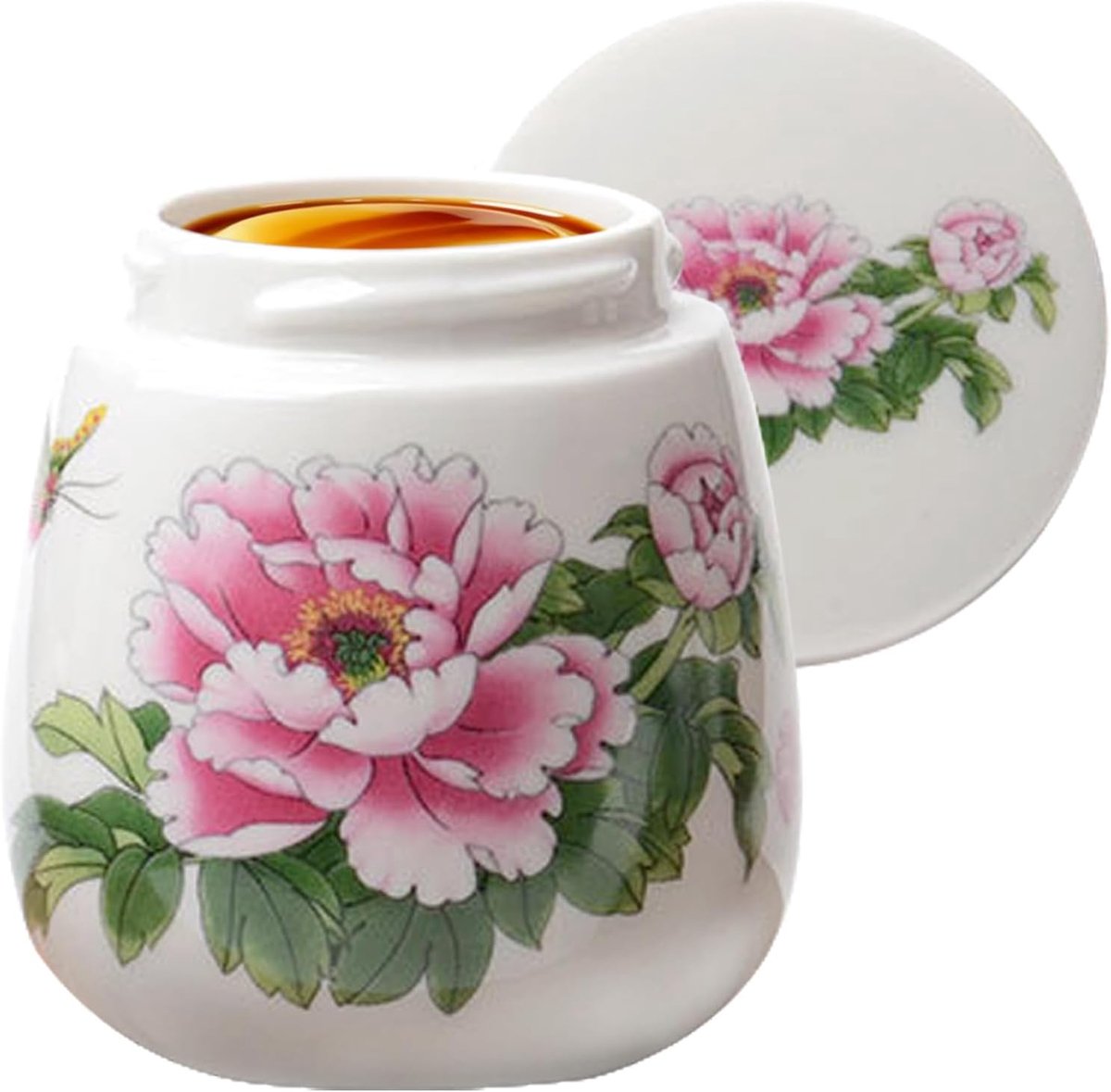 Eierdopjes Set - Kookbekers - Ontbijt Bereiden - Lekvrij Deksel - 220 ml - Pastel Pioen