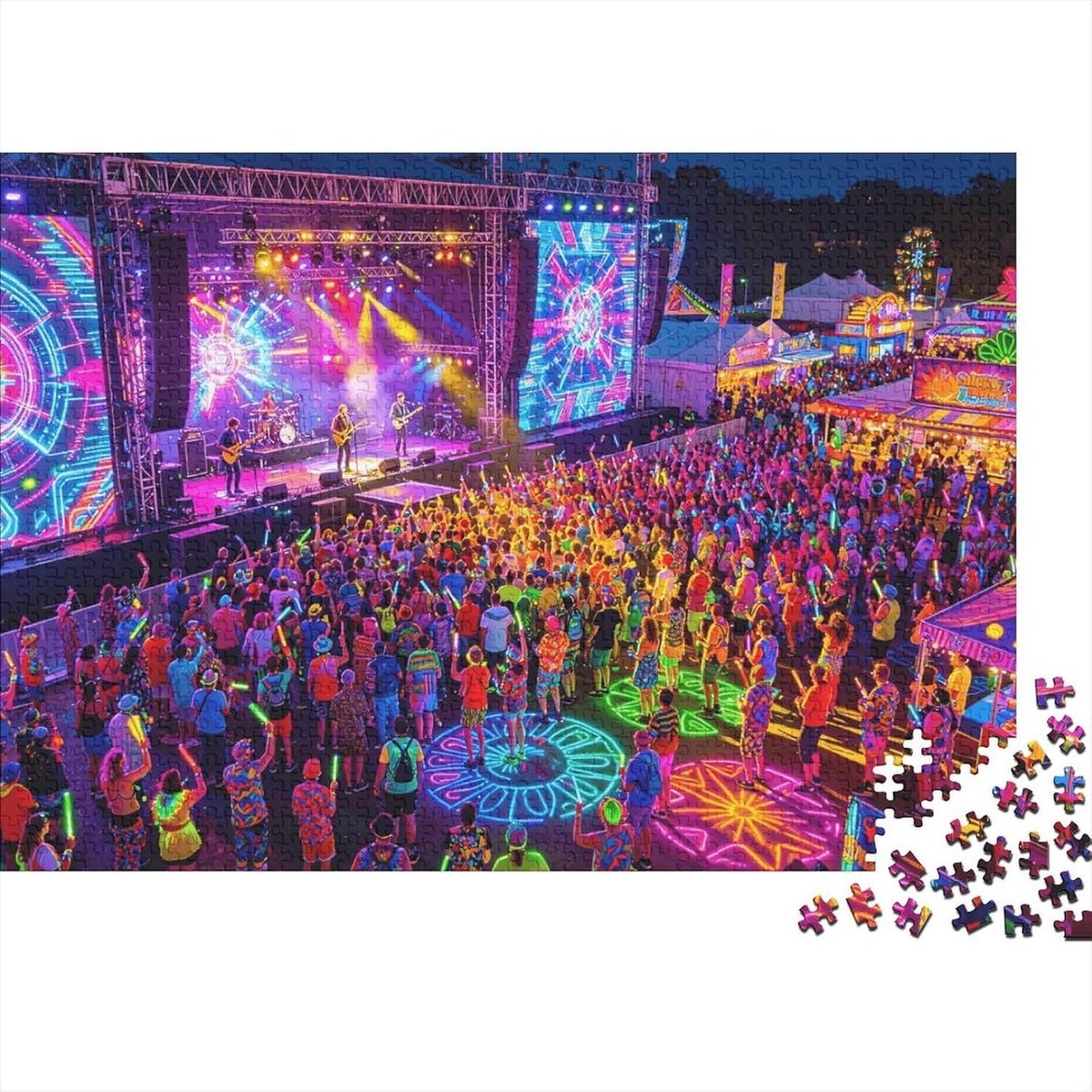 Concertpuzzel 1000 stukjes - Muziek puzzel - Ontspanning thuis - Recyclebaar materiaal - 38 x 26 cm - Multi