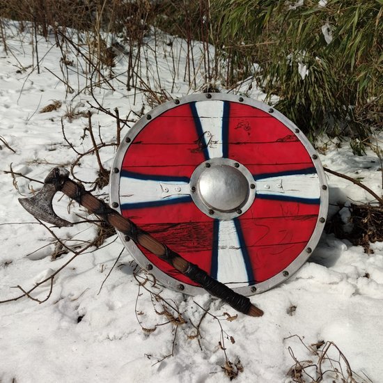 Dailygoods- Handbijl Viking - Gevechtsbijl voor volwassenen - Speelgoed bijl - Middeleeuwse bijl - Cosplay bijl - Geschikt voor Halloween en LARP - Speelgoedbijl van Dailygoods — afbeelding 3