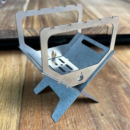 Opvouwbare Camping Keuken - Draagbare Grill - Buiten Koken - Solide Titanium Legering - 15 x 12 x 5 cm — afbeelding 4