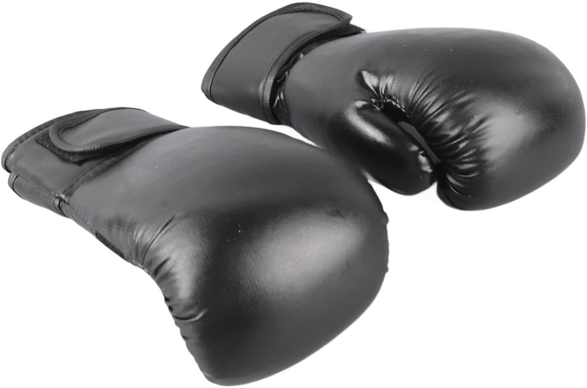 Bokshandschoenen Zwart - Trainingshandschoenen Vechtsport - Vechtsport Training - Veilige Klittenbandsluiting - 8oz - Zwart