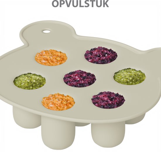 Liefjes & Co Fruitspeen & IJsblokjesvorm - Baby Speen met Bijtring - BPA-vrij Siliconen - 3 Speenmaten S/M/L - Beige van Liefjes & Co — afbeelding 4