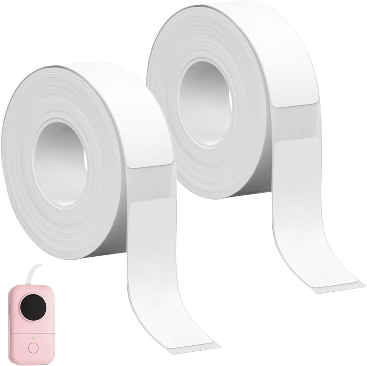 Label Tape 14x40mm - 2 Rollen Eindeloze Label Tape voor Kantoor en School, Ideaal voor Aangepaste Labelprinting, Organisatie en Identificatie