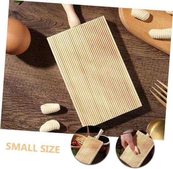 Pastamaker Set - Gnocchi Maker - Zelf Pasta Maken - Houten Materiaal - 13.5 cm - Natuurlijk van Pastamaker — afbeelding 2