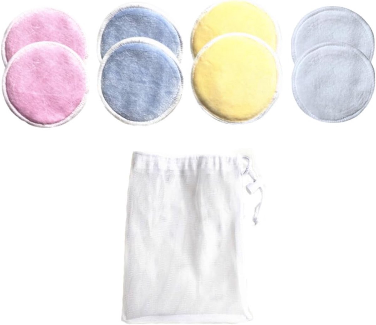 Make-up Remover Pads - Herbruikbare Wattenschijfjes - Gezichtsreiniging - Wasbaar En Duurzaam - 8 cm Diameter - Meerdere Kleuren
