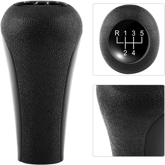 Versnellingspookknop - Schakelknop - Nauwkeurig Schakelen - 5 Versnellingen - 9.2 x 5.6 cm - Zwart — afbeelding 3