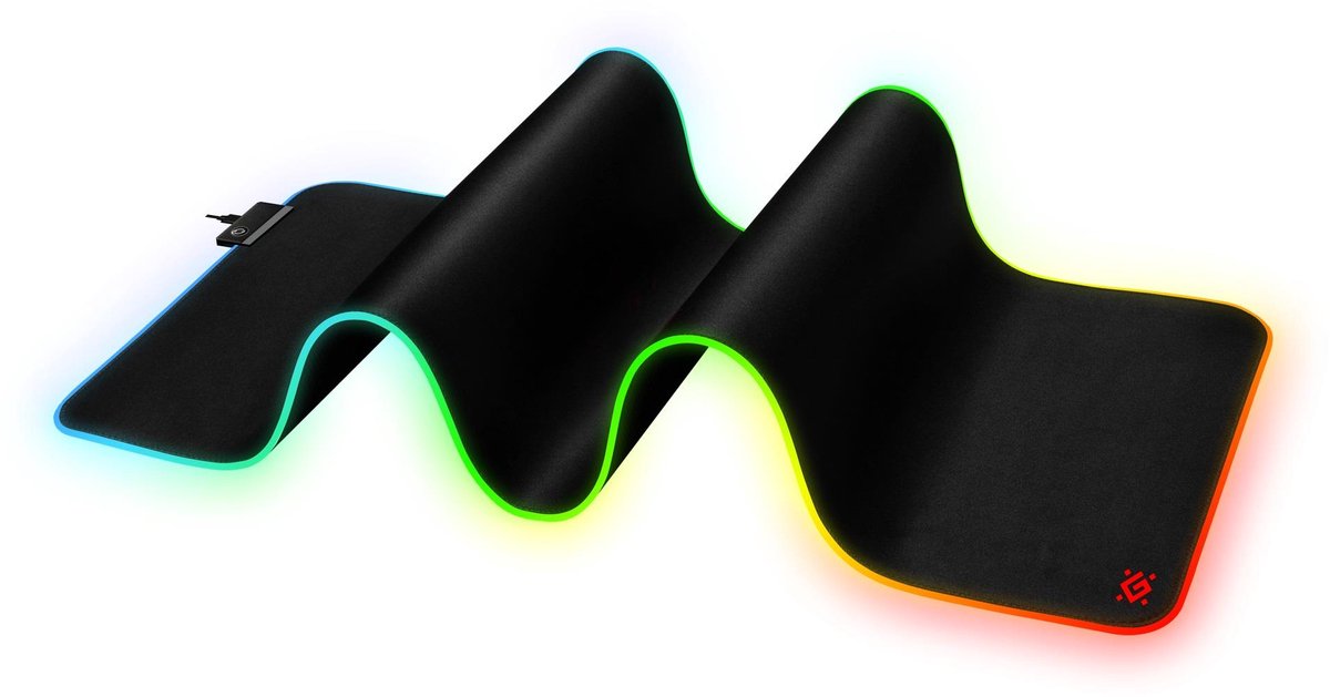 Defender ULTRA LIGHT Serie - Gaming Muismat - RGB LED Verlichting - 900x350x4mm - Antislip