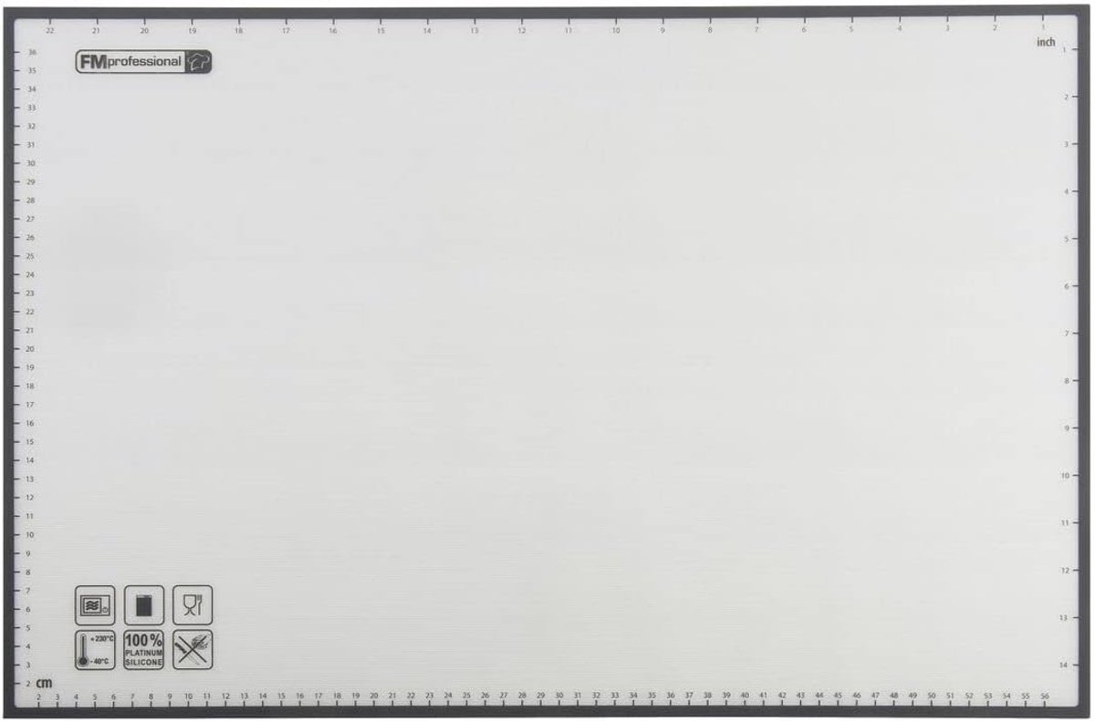 Bakplaat Bakvorm Koekjes bakken Met geïntegreerde liniaal 585 x 385 cm Wit