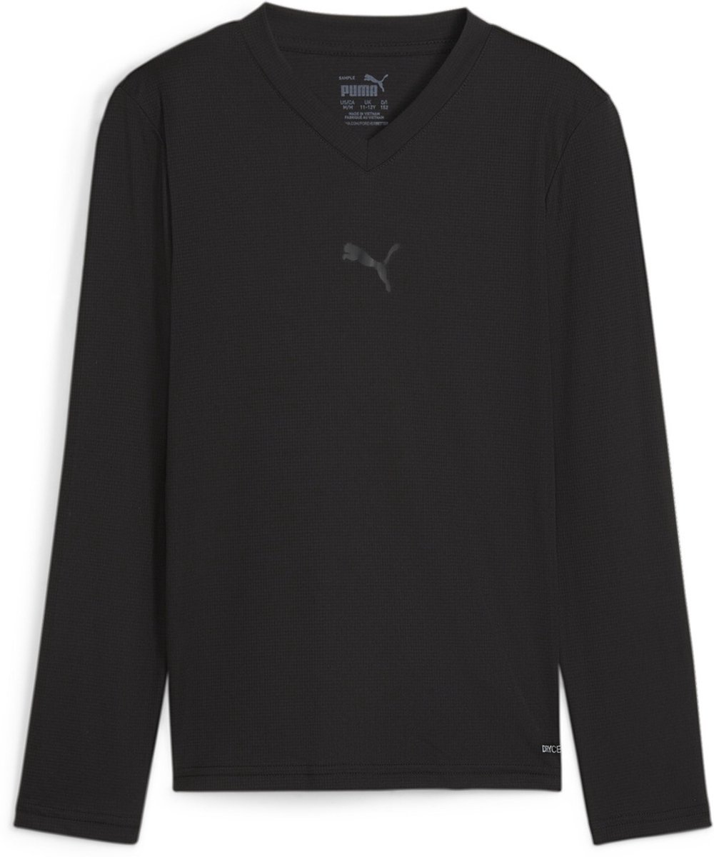 Puma kindershirt TeamGoal Baselayer T-shirt met lange mouwen Jr. 659041 Zwart