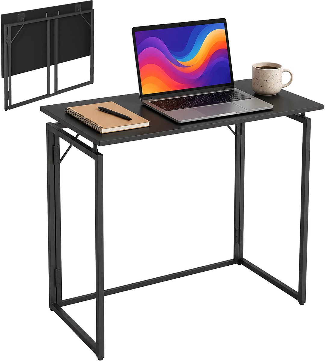Bureau inklapbaar - 80x40 cm - zwart