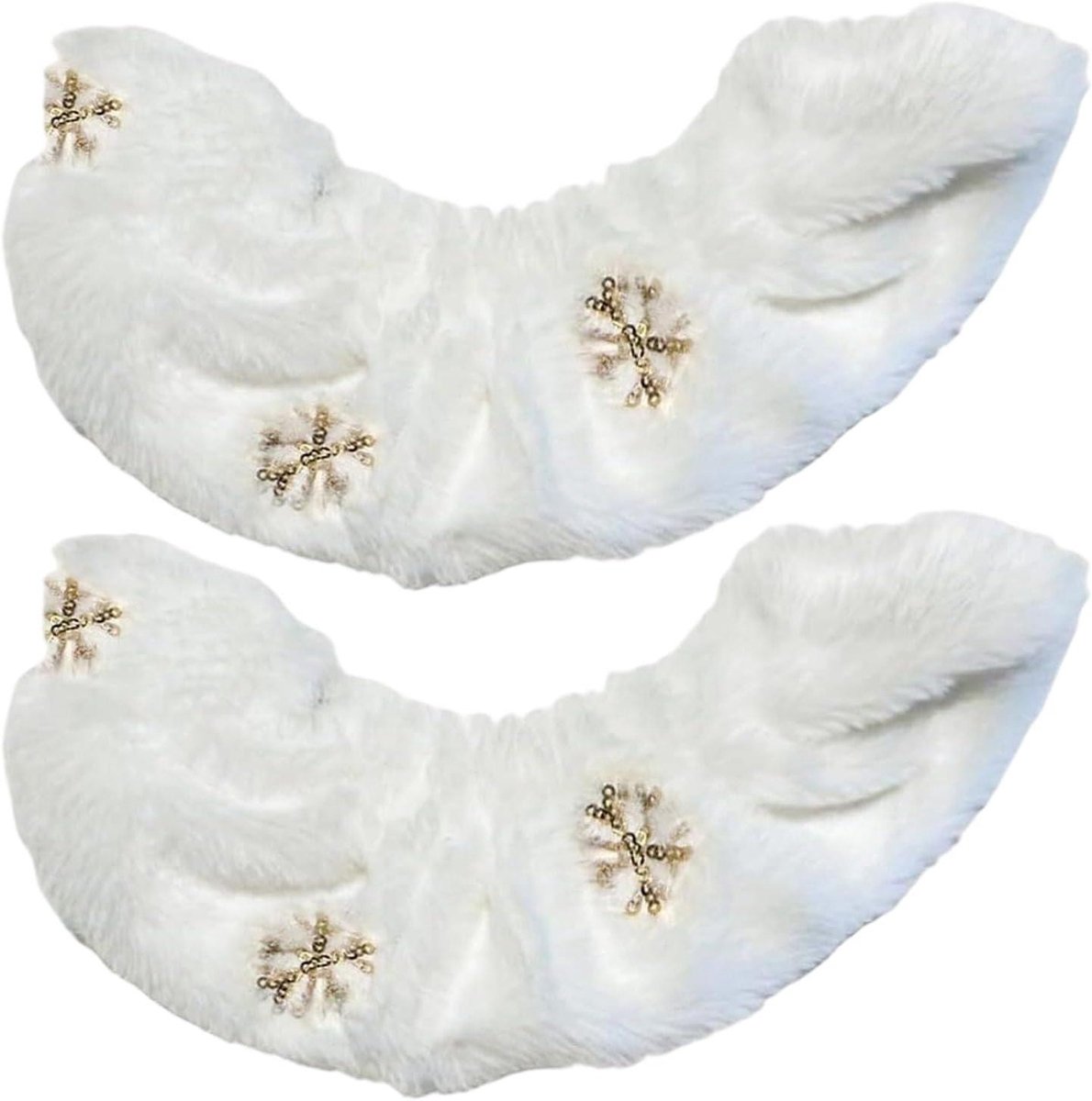 Schaatsbeschermers - Randbeschermers - Schaatsen Beschermen - Vochtregulerend Flanel - Unisex - Gouden Sneeuwvlokken