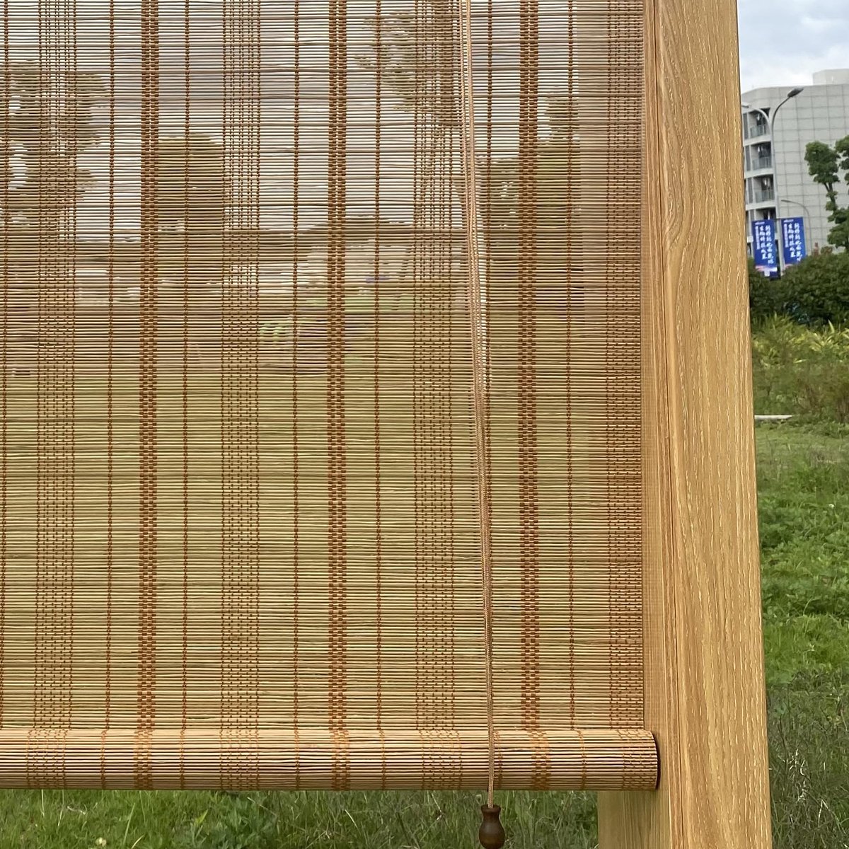 SnelShoppen - Bamboe Rolgordijnen 61x188 cm - Vouwgordijnen Lichtfilterend voor Thuis, Buiten, Patio - Kleur B, Ideaal voor Keuken, Woonkamer, Tuin
