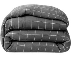 Dekbed-Discounter - McGregor Dekbed Zonder Overtrek 240 x 200 cm - Inclusief 2 kussenslopen - Wasbaar op 40 graden - Warmteklasse 2 - Grijs