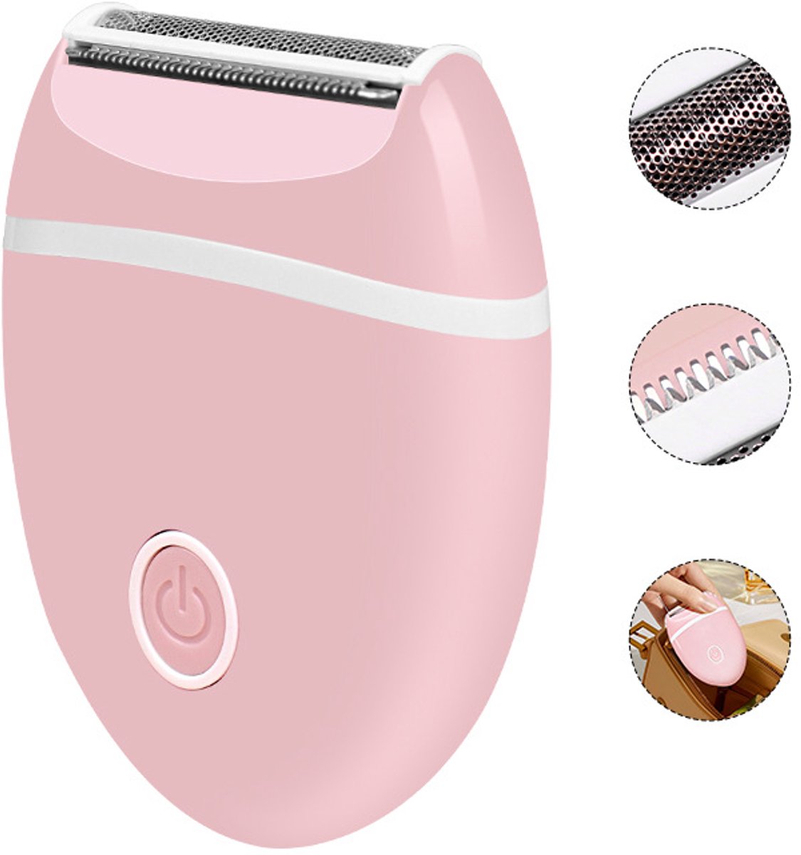 Dames Scheerapparaat voor Vrouwen, Elektrisch Scheerapparaat voor Vrouwen & Gezichtshaarverwijderaar, Bikini Trimmer voor Gezicht, Benen, Oksels & Bikinilijn