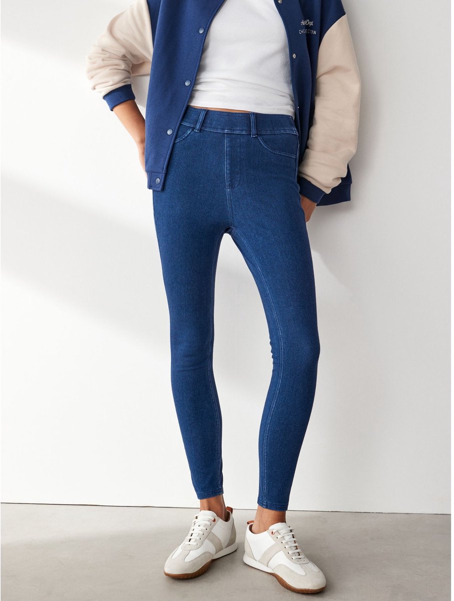 Next - Dames - Jersey denim legging - Blauw