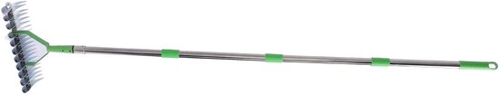 Verticuteerhark Rieten - Gras hark Gazon hark - Gazon Onderhoud - Gebogen Stalen Tanden - 11.4 cm tandlengte - Metaal — afbeelding 5