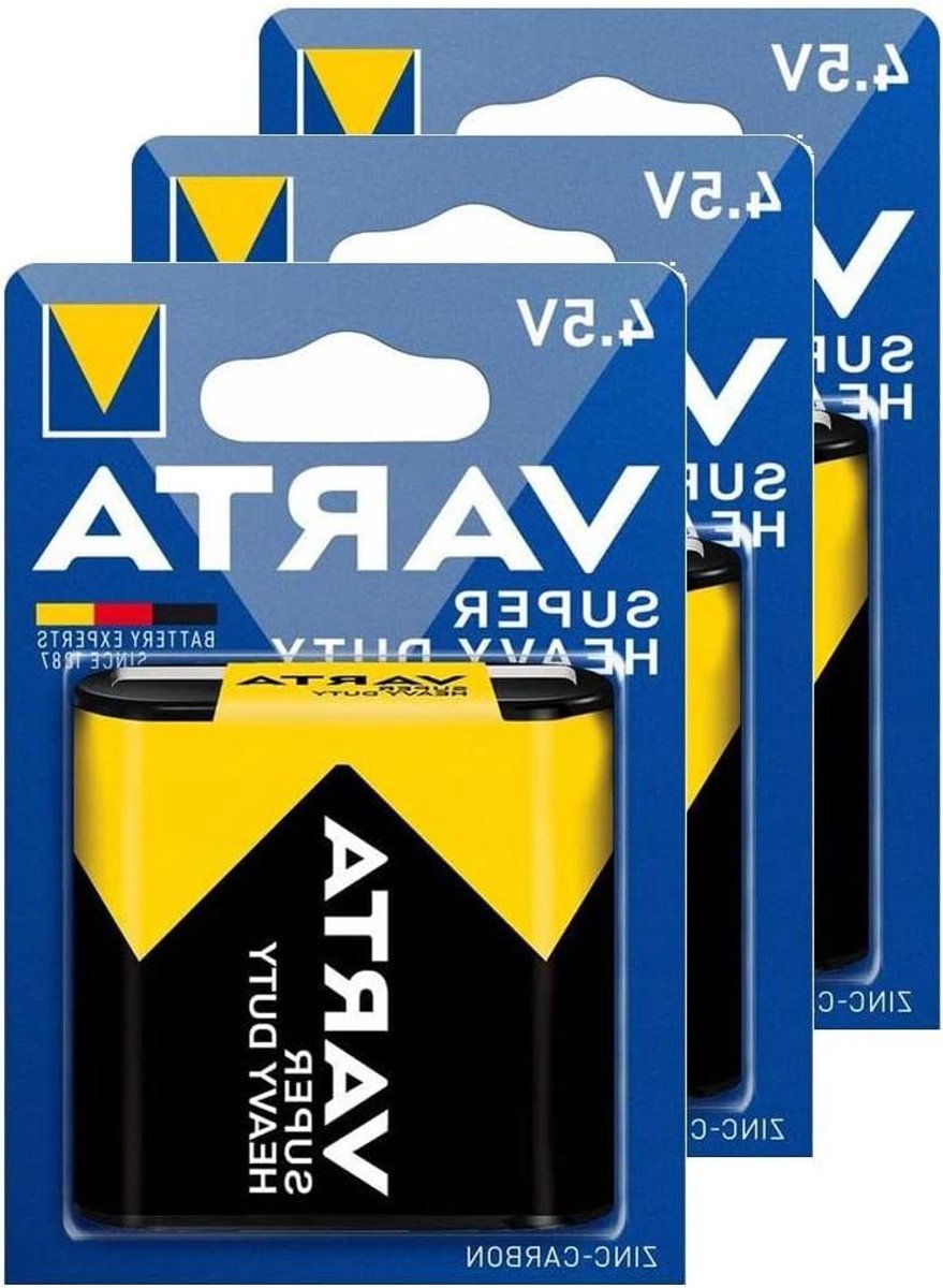 Platte Batterij - 3R12 Batterij - Apparaten Voeden - Zinkchloride Technologie - 45 Volt - Zwart