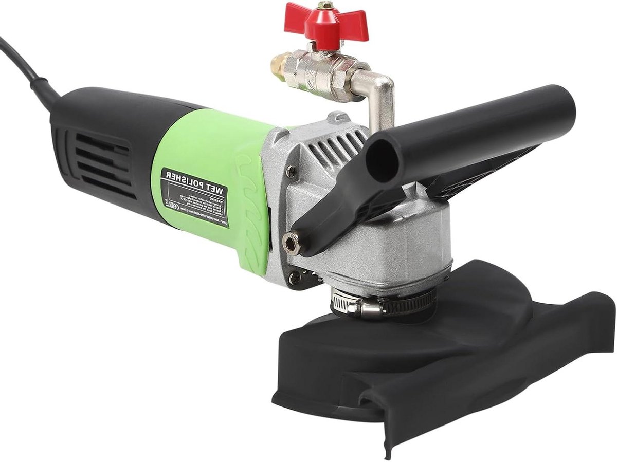 Natte Polijstmachine - Steen Polijstmachine - Beton Polijsten - Variabele Snelheid - 100 mm - Groen Zwart Zilver