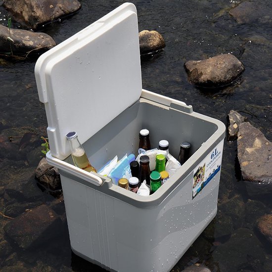 Geïsoleerde Koelbox - Draagbare Opslag - Outdoor Avonturen - Waterdichte Constructie - 6 Liter Inhoud - Wit van Merkloos — afbeelding 5