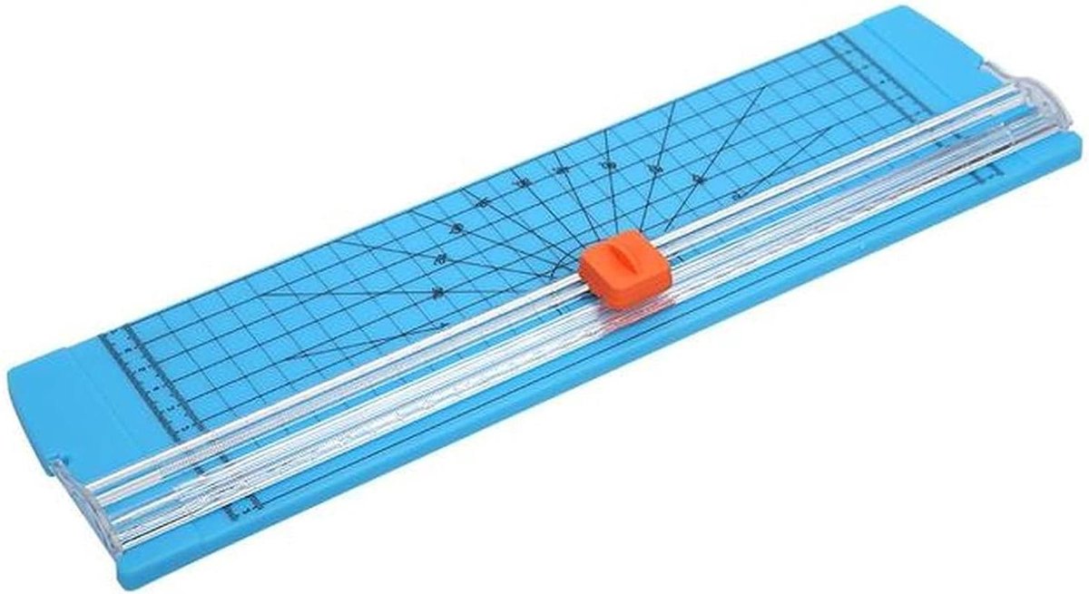 Papier Snijmachine - Papier Snijder Trimmer - Papier Snijden - Draagbaar Plastic Basis - A4 formaat - Blauw