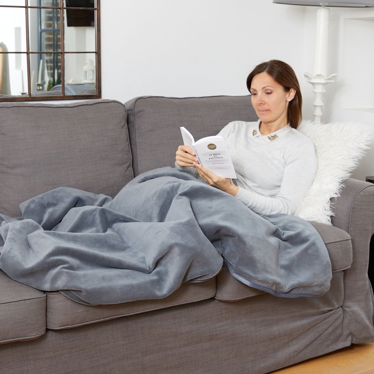 Lanaform - Heating Overblanket - Elektrisch Verwarmingsdeken - Gezellig Verwarmd Plaid - Elektrisch Fleece-deken - 7 Warmtestanden - 160x130 Cm - XL Formaat - Automatische Uitschakeling – foto 8