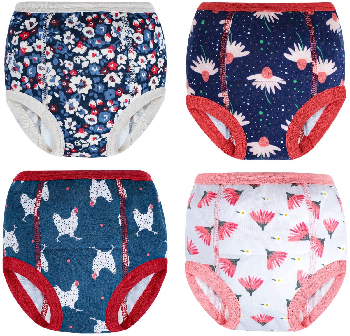 SnelShoppen - Baby zindelijkheidstrainingsbroek 4-delig Ondergoed voor Luiers, Wasbare Zindelijkheidstraining voor Meisjes en Jongens, 3 Jaar, Comfort