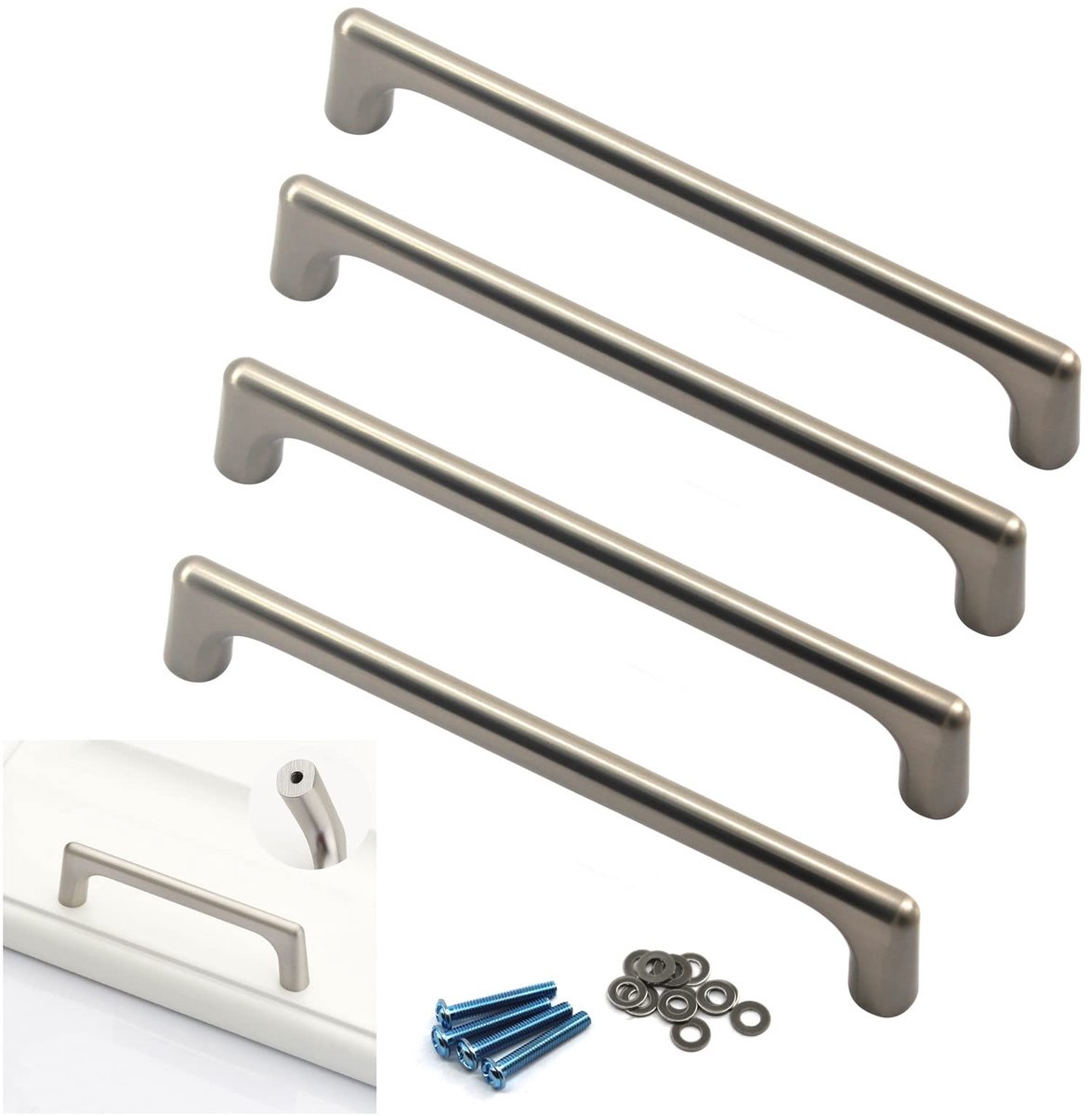Dailygoods - Zilveren Handvat Trek - 320 mm Zinklegering Keuken Lade Kast Handvat (4 stuks