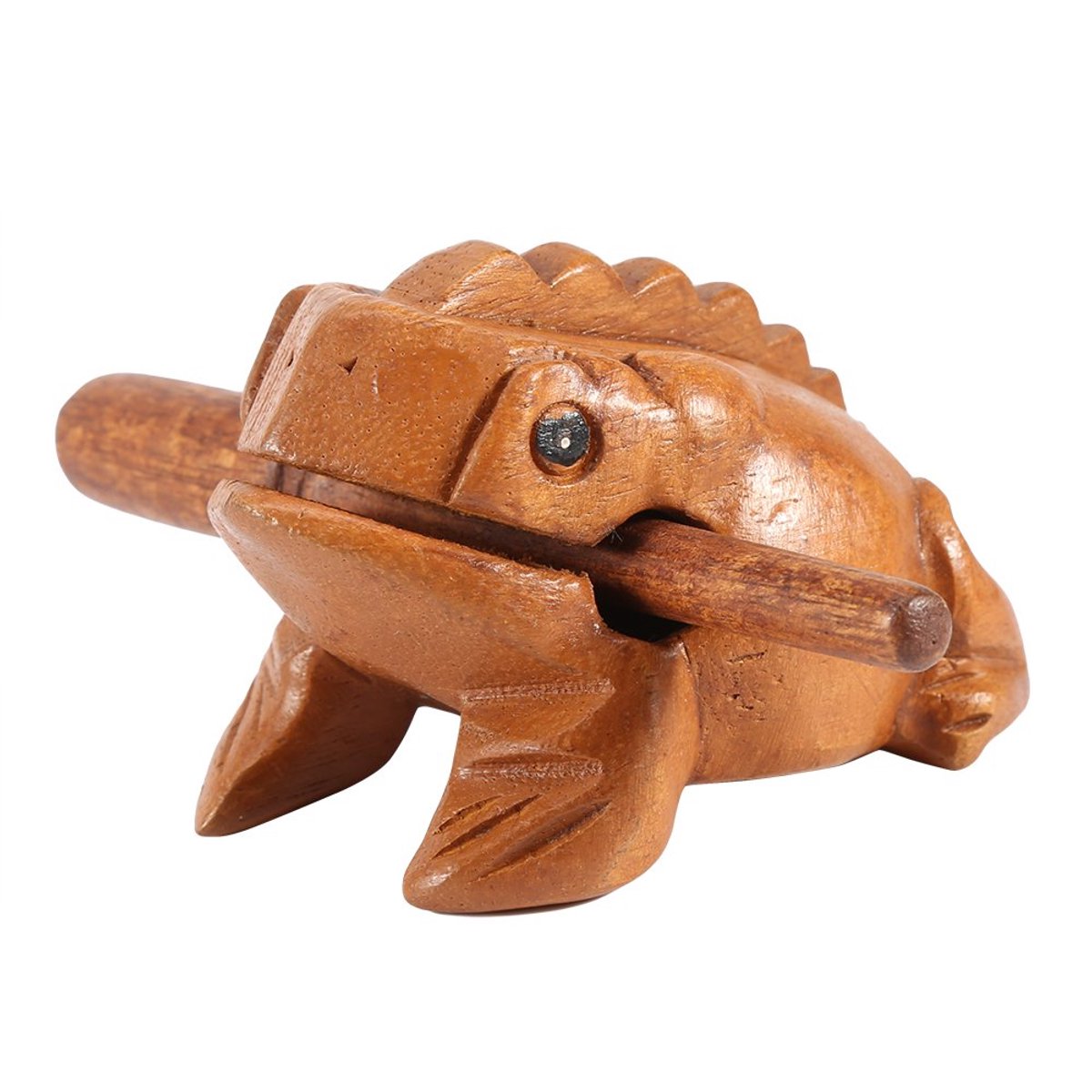 Dailygoods - Tissting Houten Frog Güiro - Traditioneel Slaginstrument met Hamer