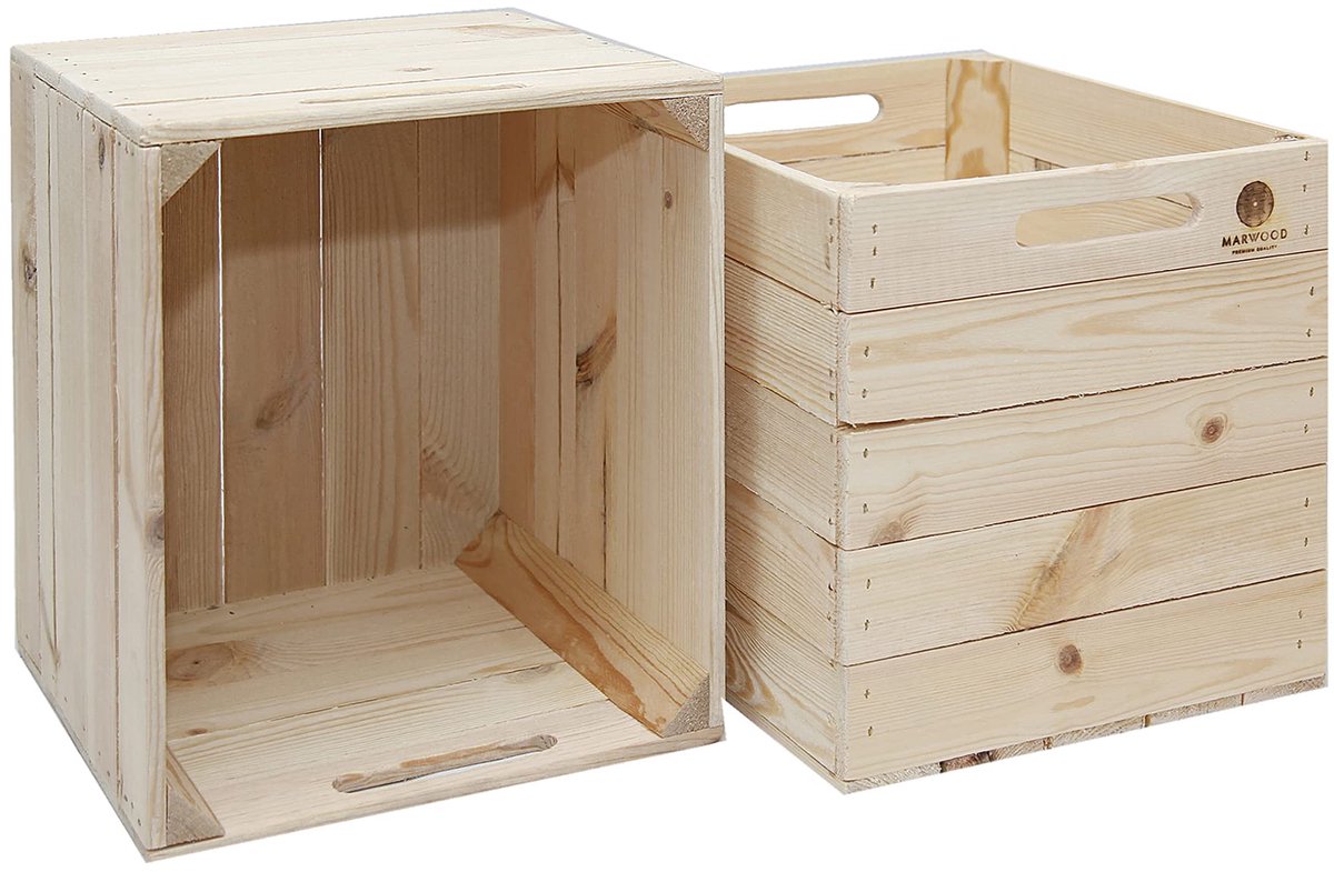 Dailygoods - Premium Houten Opbergdoos - 2 x Koude Bijl Set