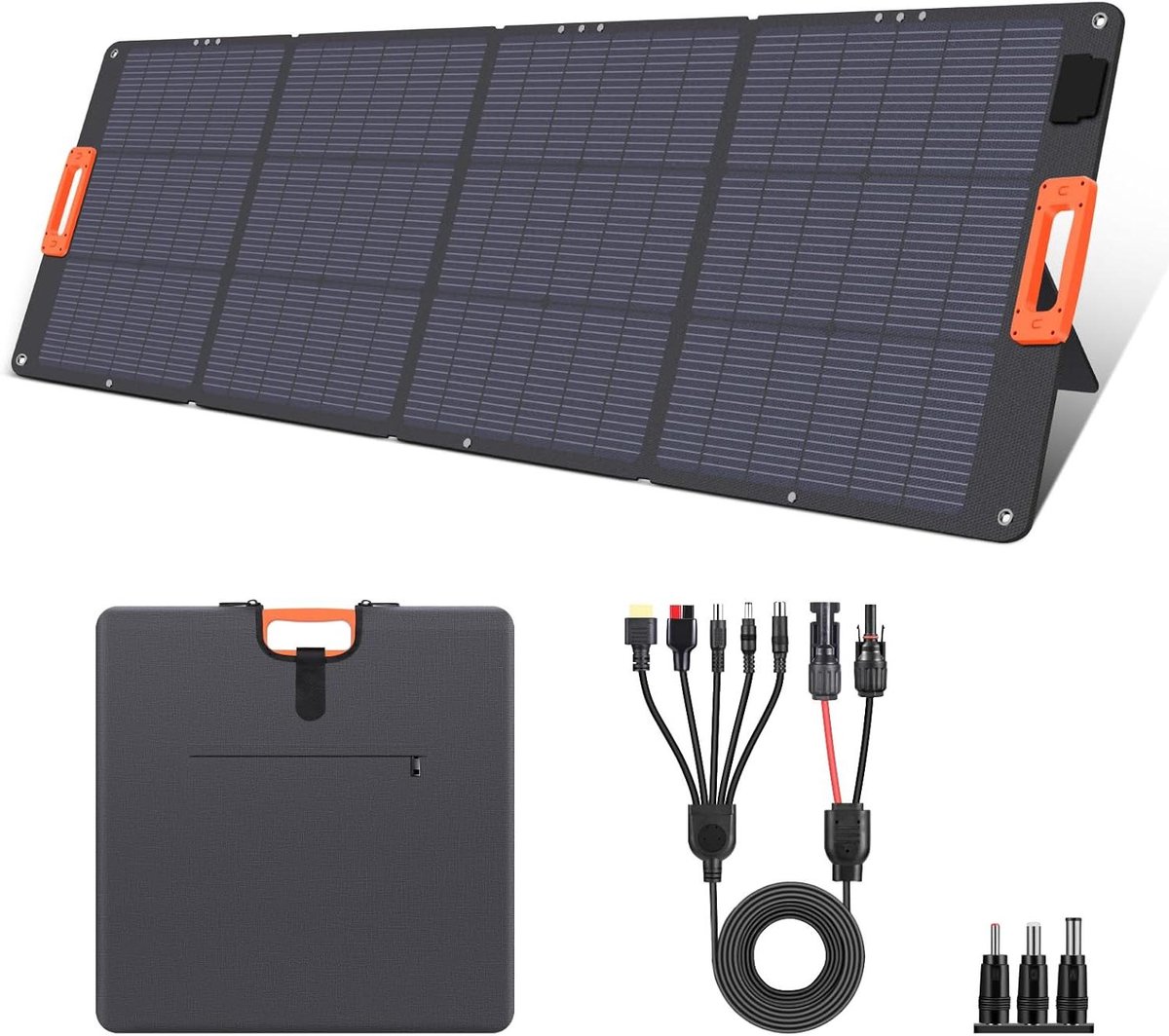 Draagbaar Zonnepaneel - Opvouwbaar Paneel - Energie Opwekken - Hoge Efficiëntie - 200 Watt - Zwart