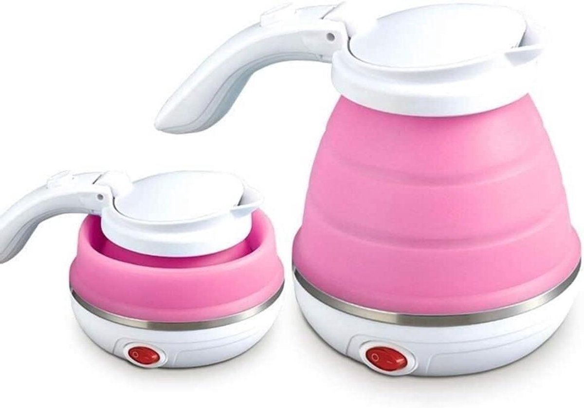 Opvouwbare Waterkoker - Reis Waterkoker Elektrisch - Reizen en Kamperen - Universele Dubbele Spanning - 500ml - Wit