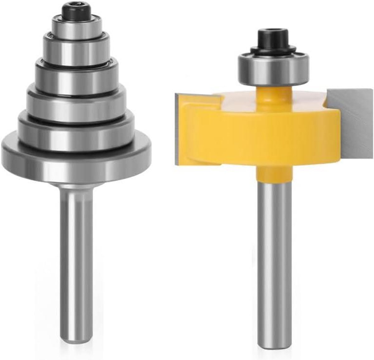 Kantenfrees Bit - Randfrees Freesbit - Houtbewerking Randen Frezen - Verstelbare Lagers - One Size - Metaal