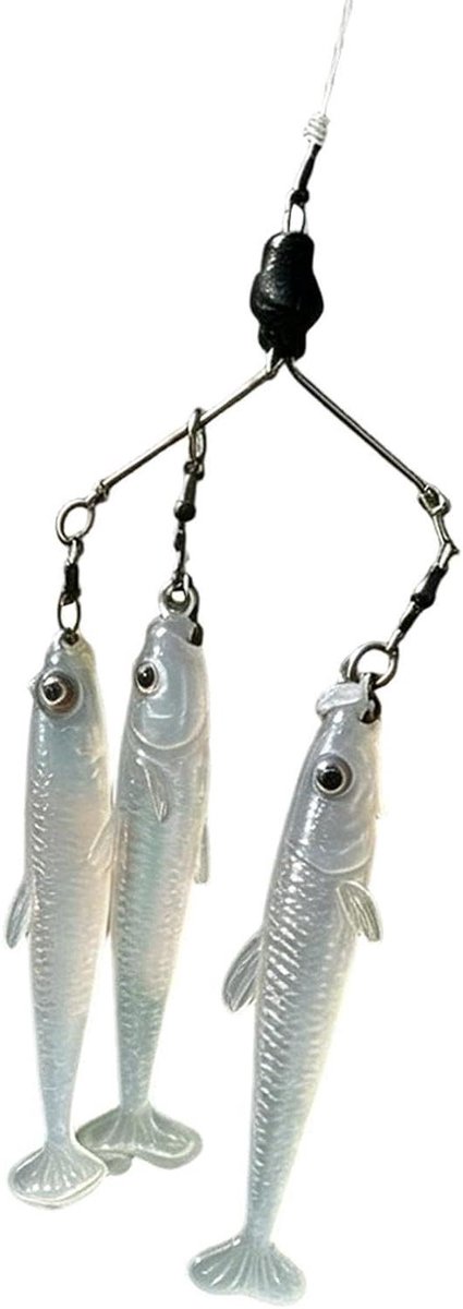 Zoutwater Kunstaas - Flexibel Swimbait - Vissen Op Roofvis - Precisie Handgemaakt - 7.5 cm - Niet gespecificeerd