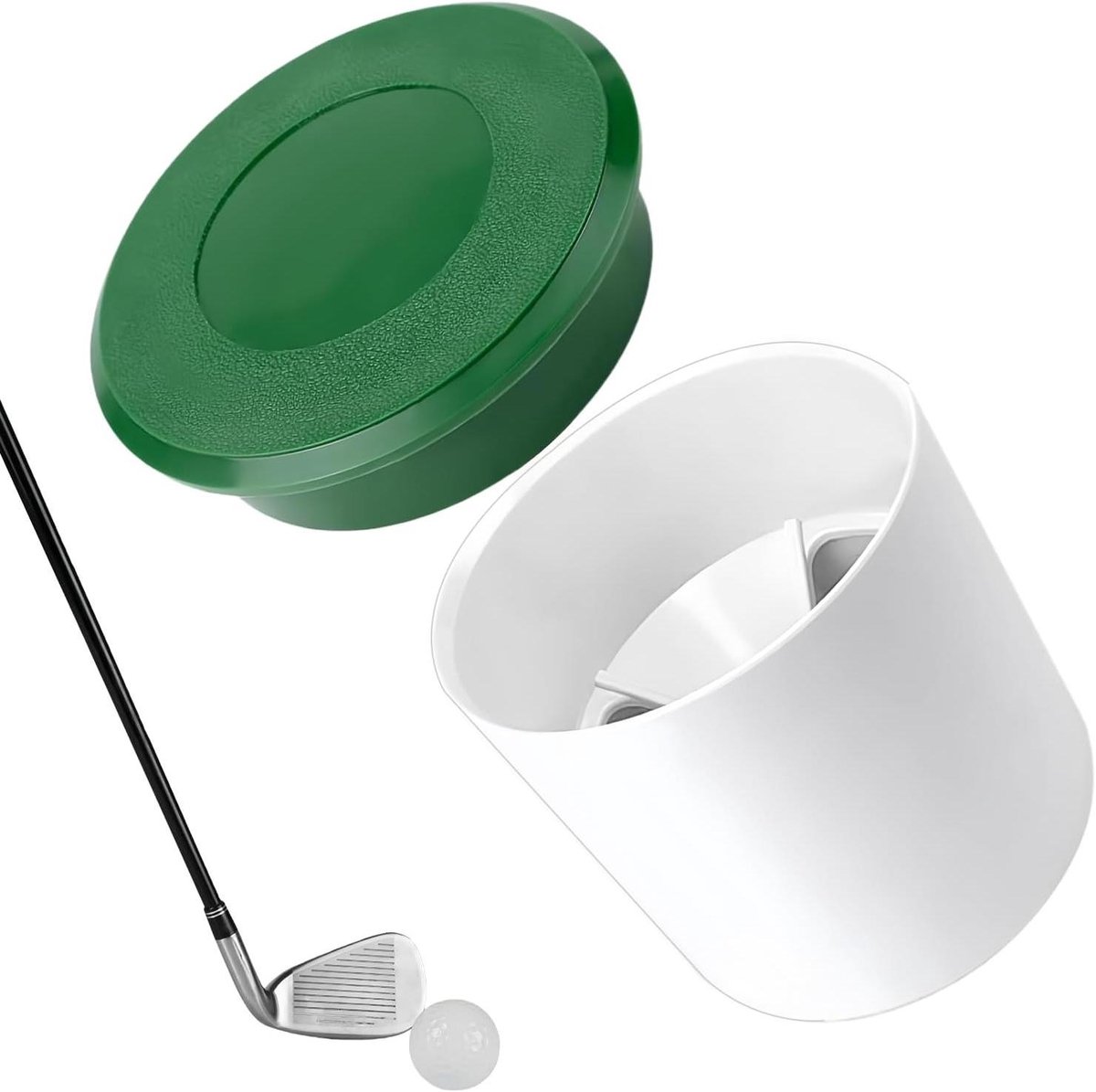 Oefenbeker Golf - Putting Cup - Golfvaardigheden Verbeteren - Draagbaar en Stabiel - 10.8 x 10 x 10 cm - Meerkleurig