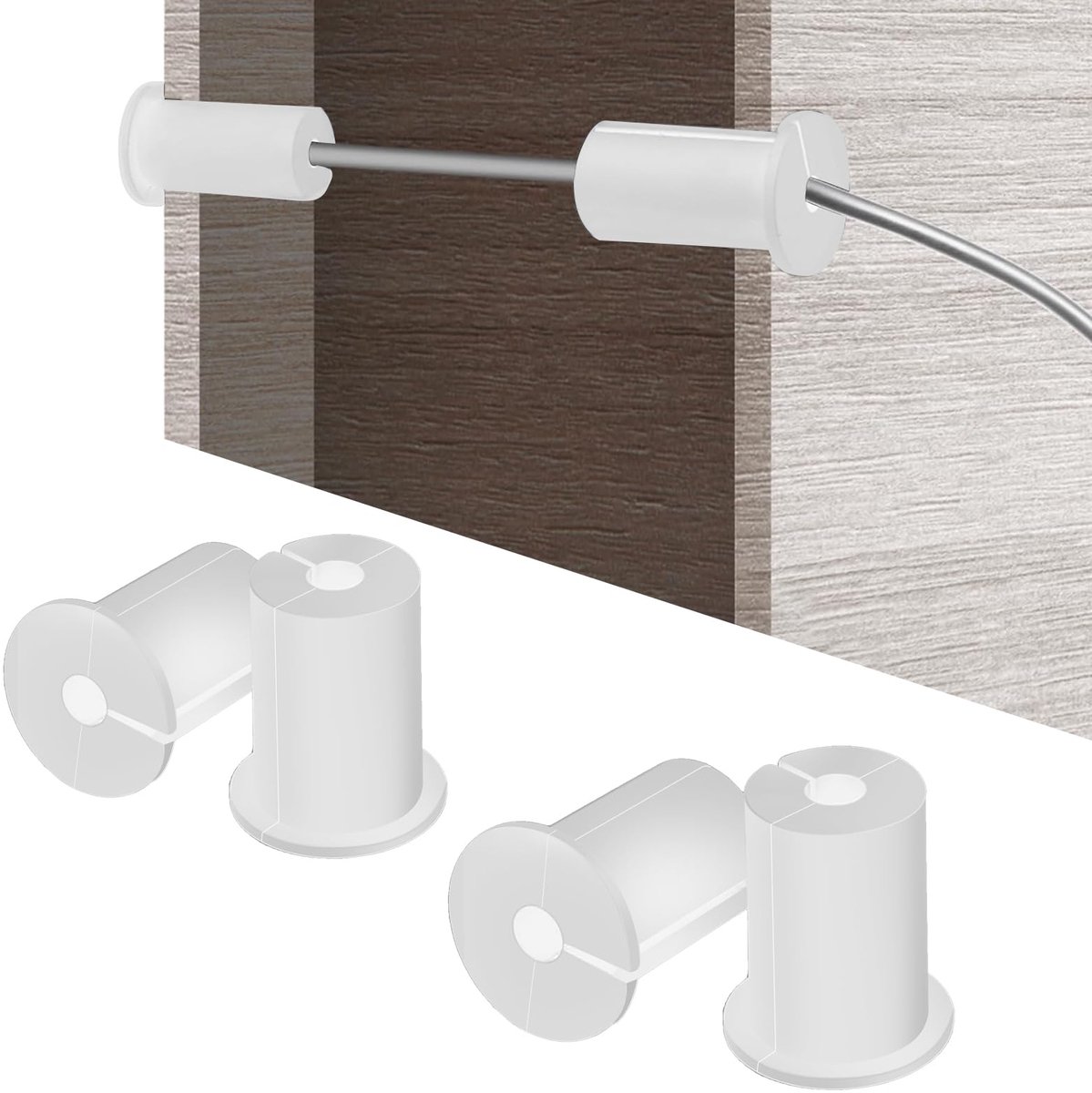 Dailygoods - Set van 4 Starlink Kabel Grommets - Wand Grommets voor Kabelbescherming (Wit)