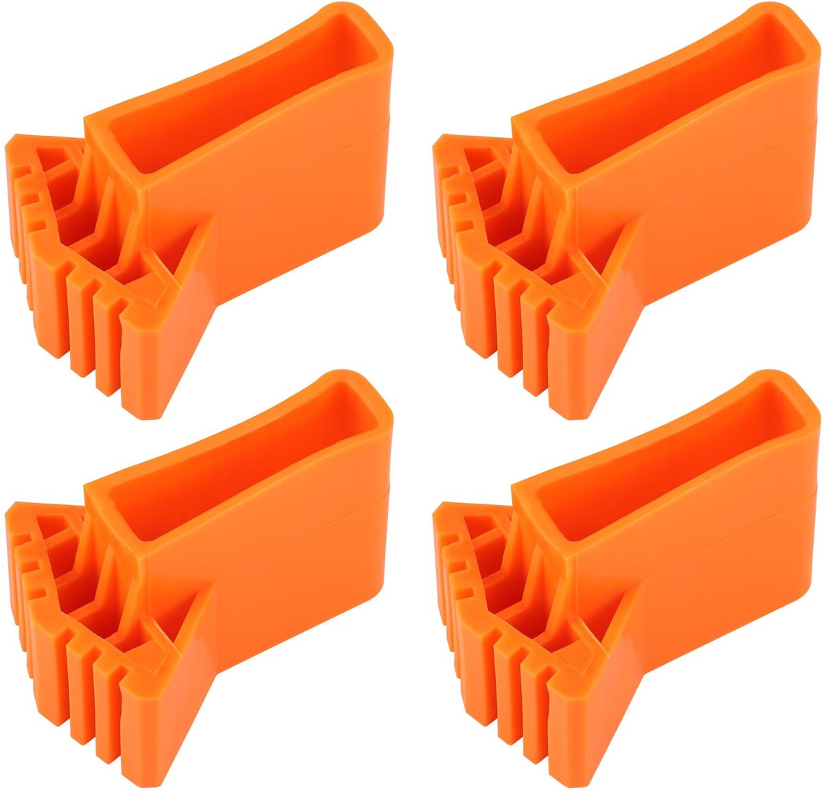 Dailygoods- Laddervoetjes 4 Stuks - Antislip - Rubber - Beschermkappen - Stabieler - Geluidsreductie - Geschikt voor Telescopische Ladders - Ladderkappen