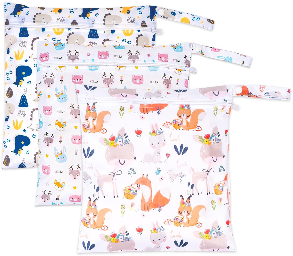 Dailygoods - 2 stuks Wetbag voor Luiertassen - Natte en droge tas voor zwemspullen