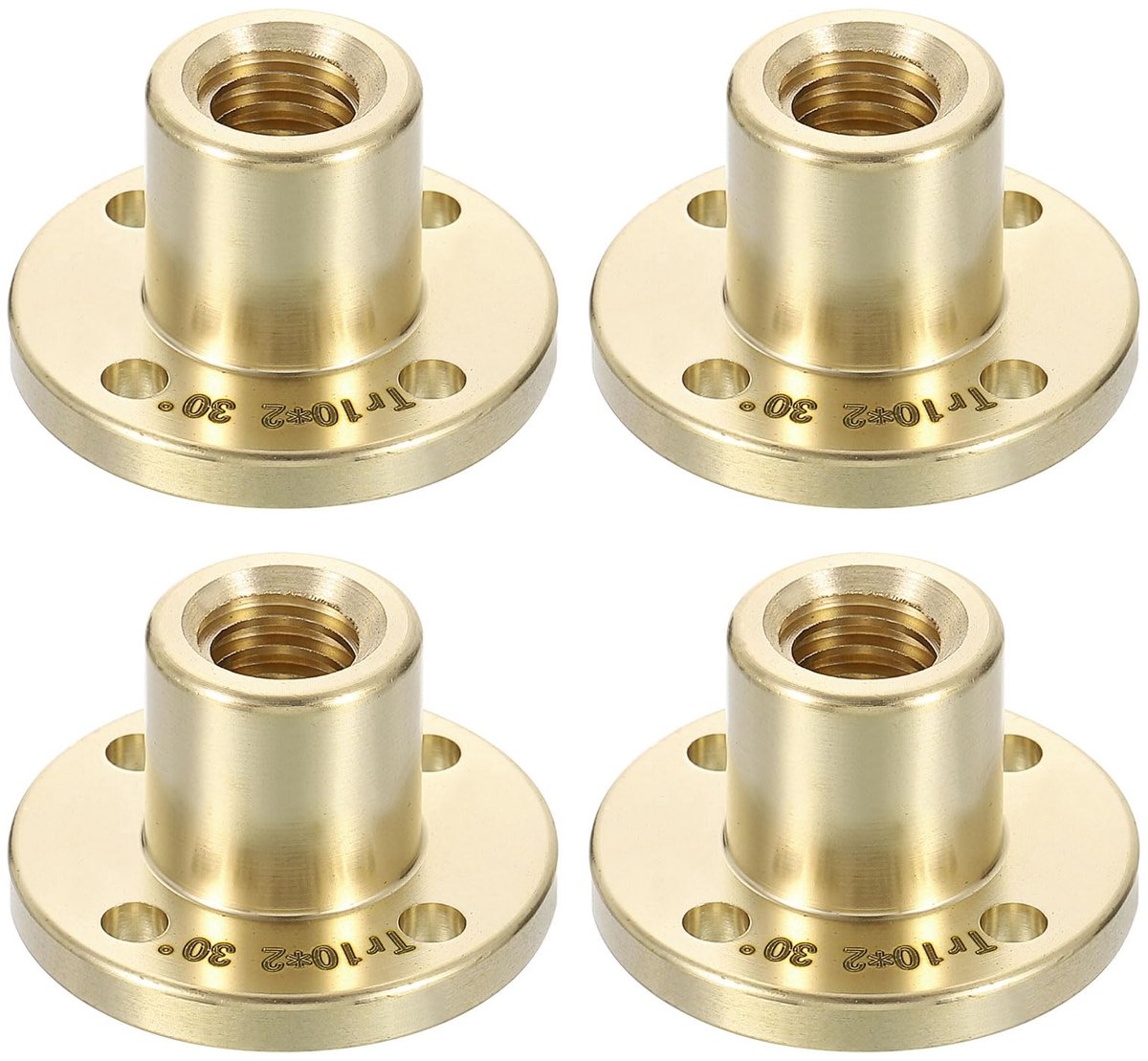 Dailygoods - 4 Stuks Messing Schroefmoeren Trapezium Voor 3D Printer Accessoires