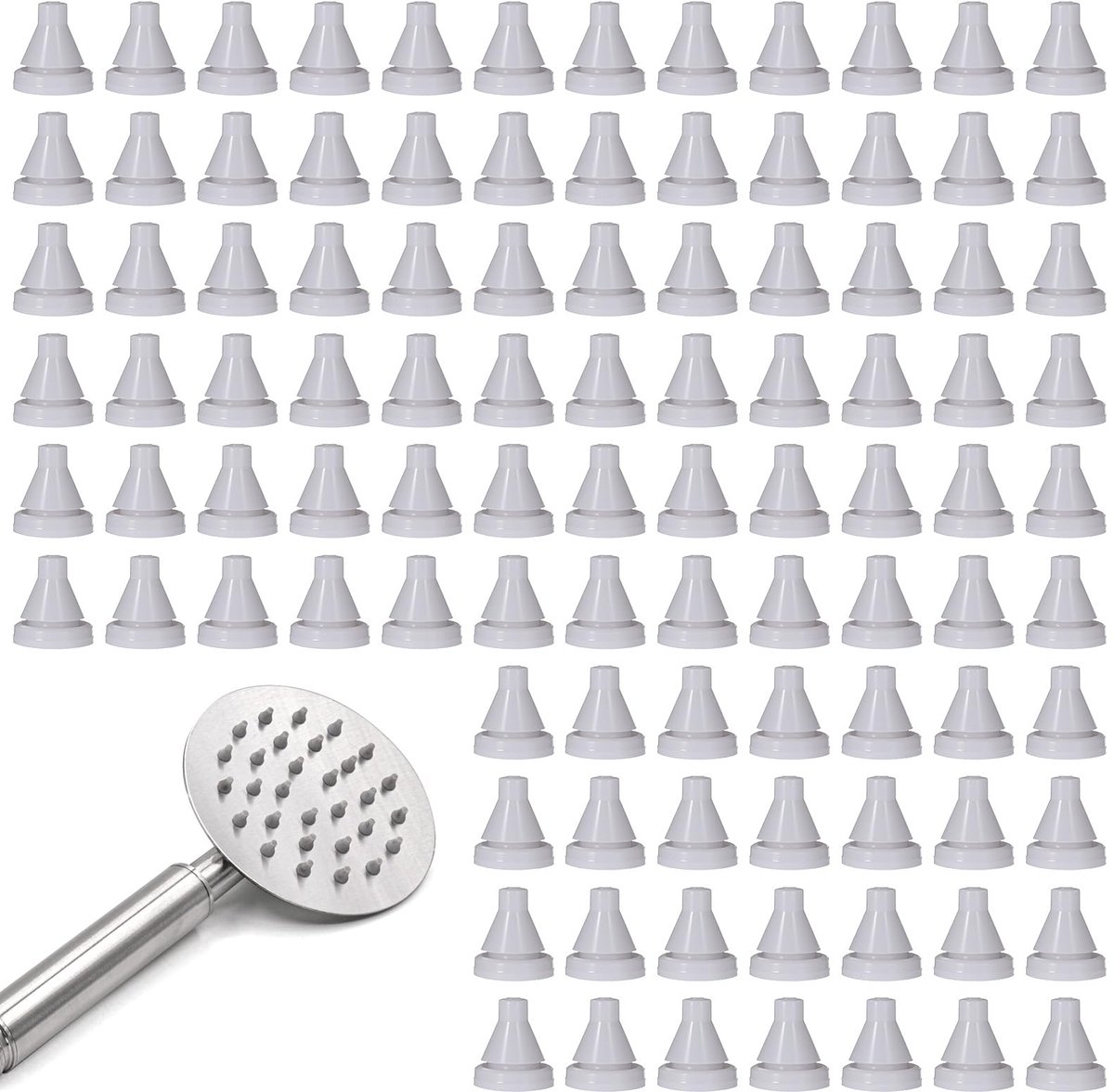 Dailygoods - 100 Stuks Siliconen Sproeiers voor Douchekop - Universele Vervangingsset