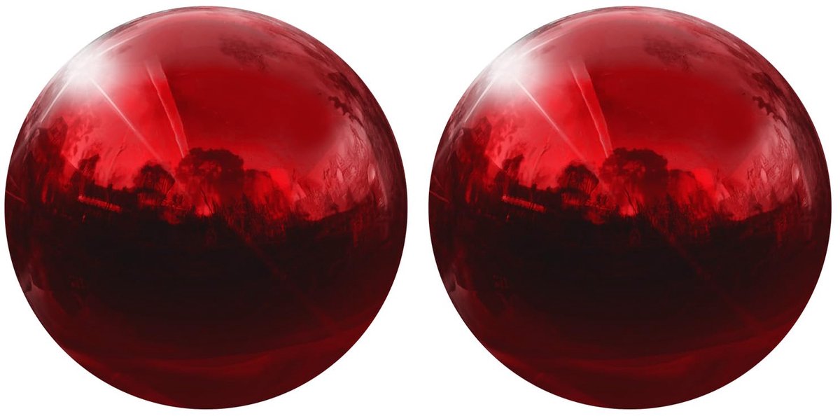 Dailygoods - Decoratieve Reflecterende Globe 63 mm - Tuindecoratie Set van 2
