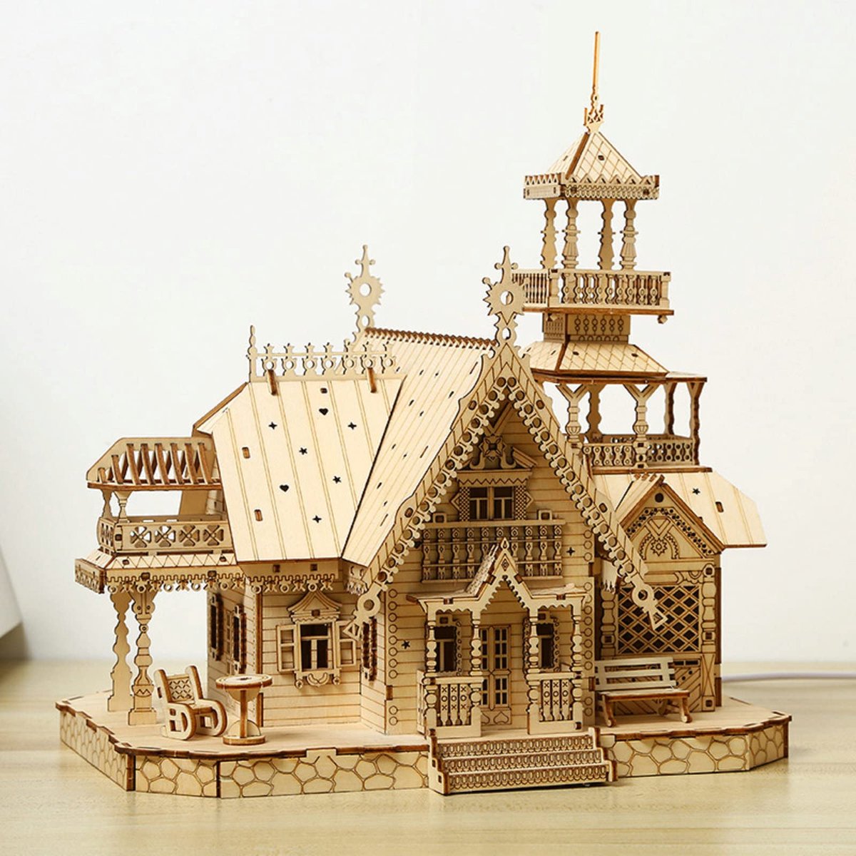 Dailygoods - 3D Houten Puzzel Kasteel Kit - Architectuurmodel voor Volwassenen