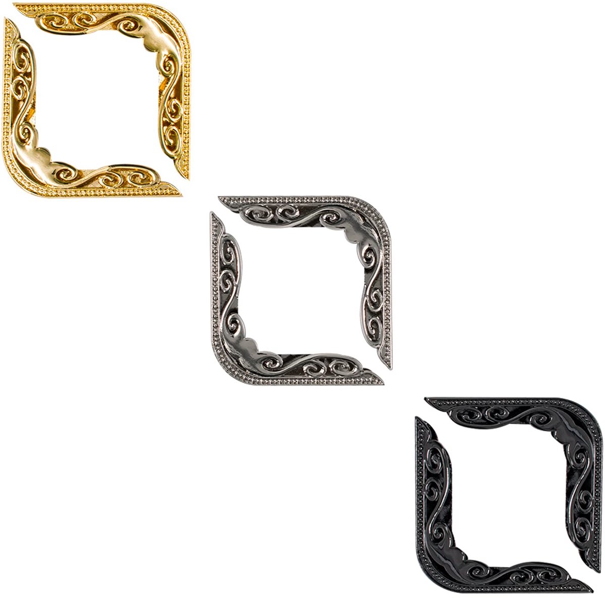 Dailygoods - 6 Pcs Hoekbescherming voor Handtassen - Zinklegering Hoekclips