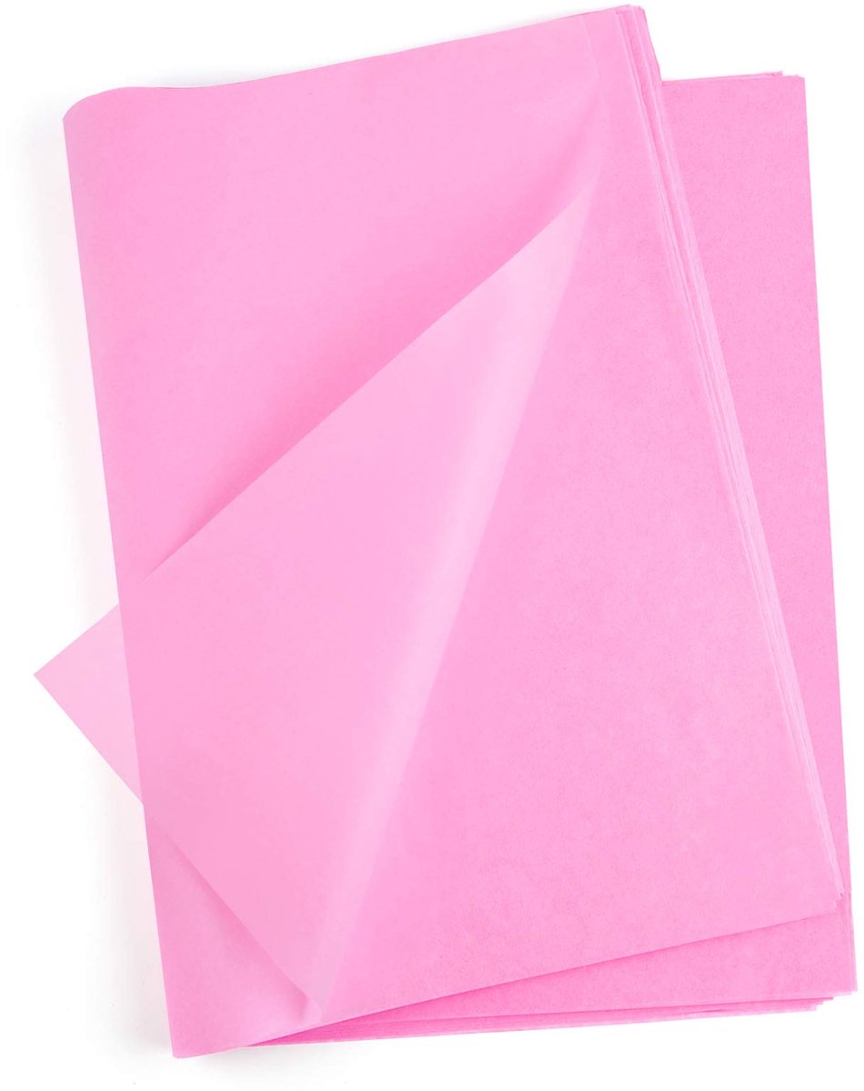 Dailygoods - 60 Vellen Valentijnsdag Tissuepapier 50x35 cm - Roze Cadeaupapier voor Decoratie