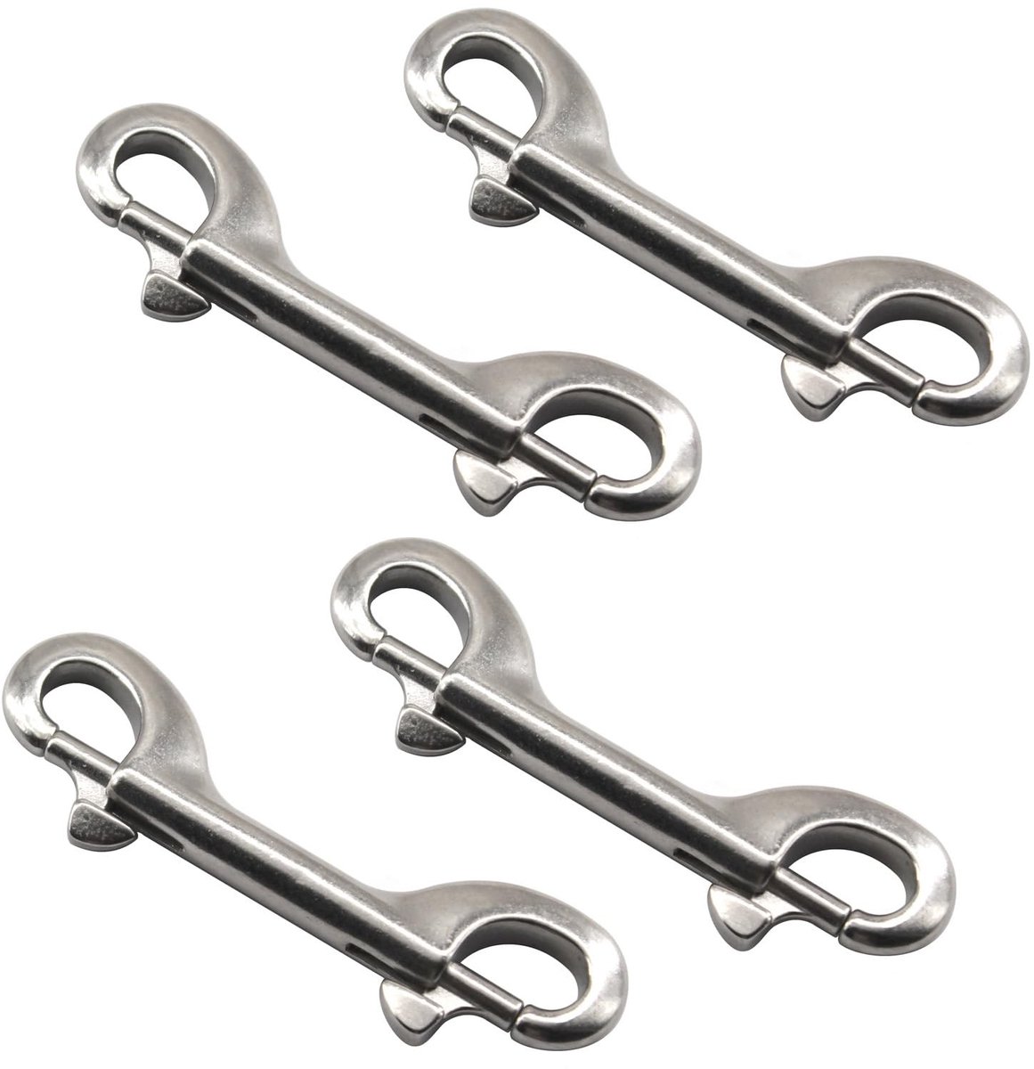 Dailygoods - 10mm Dubbele Carabiner - Heavy Duty Clip voor Hond, Sleutelhanger en Hangmat (4 Stuks)