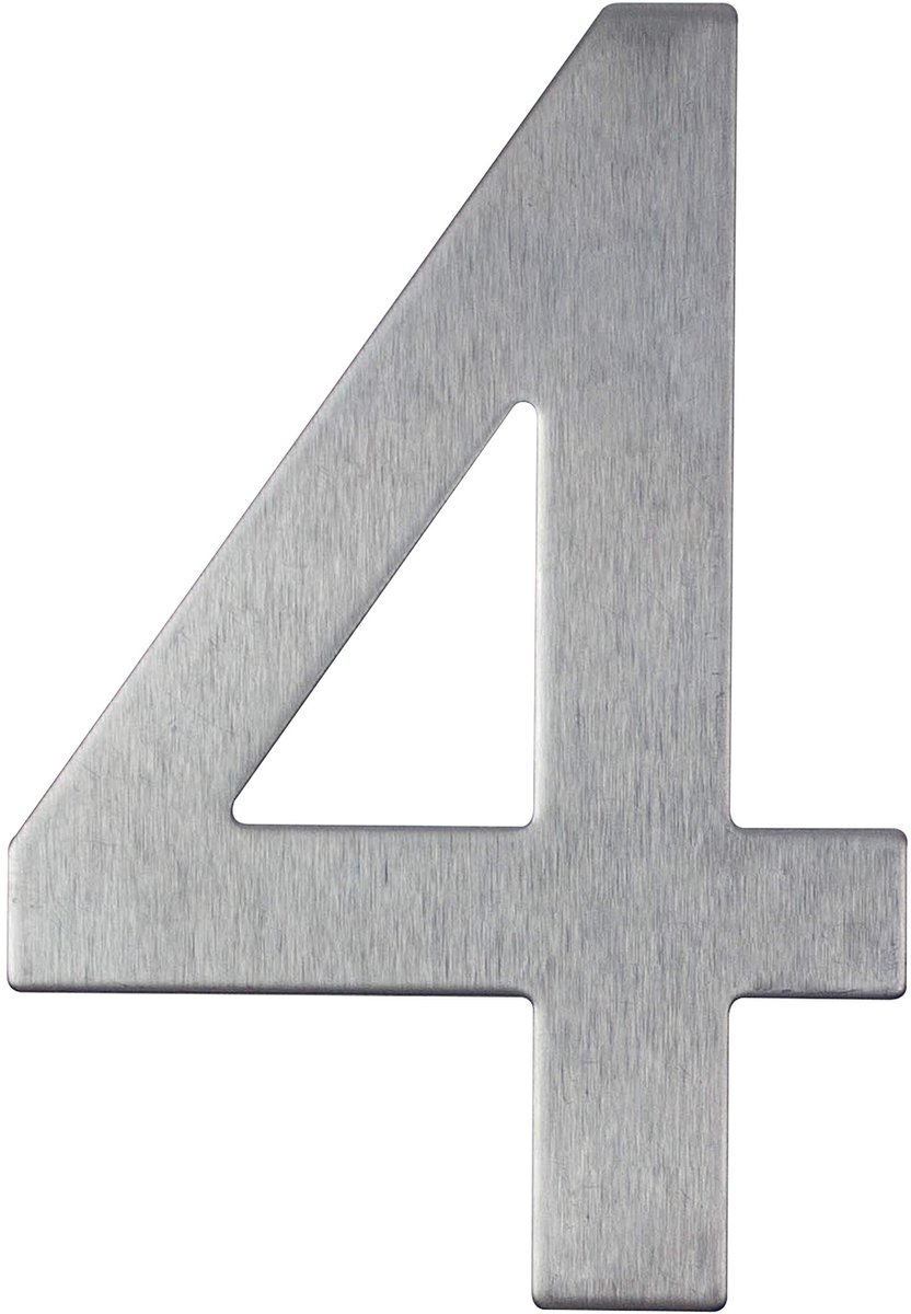 Dailygoods - Huisnummer van roestvrij staal zelfklevend - 10 cm - straatnummer/deurnummer (4)