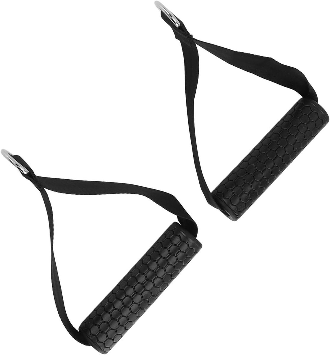 Oefenhandvatten - Grip handvatten - Krachttraining thuis - Comfortabele rubberen grip - 14 x 8 x 3 cm - Zwart