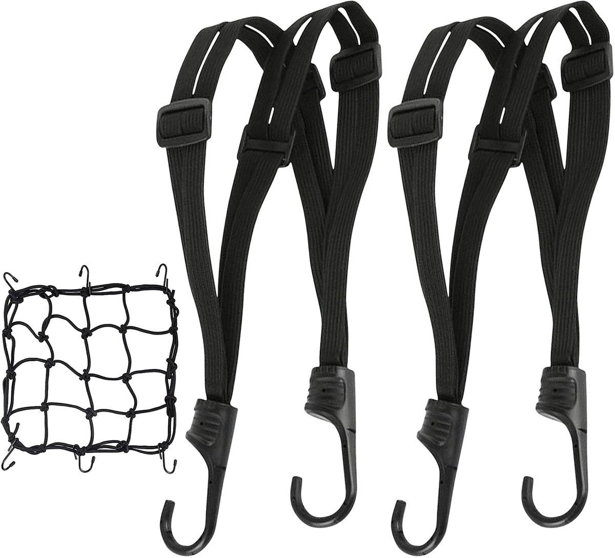 Dailygoods - Motorfiets Lashing Straps - Luggage Carrier Rubber Tensioners